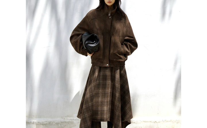Damen Modische Oversized-Jacke Echoarchiv