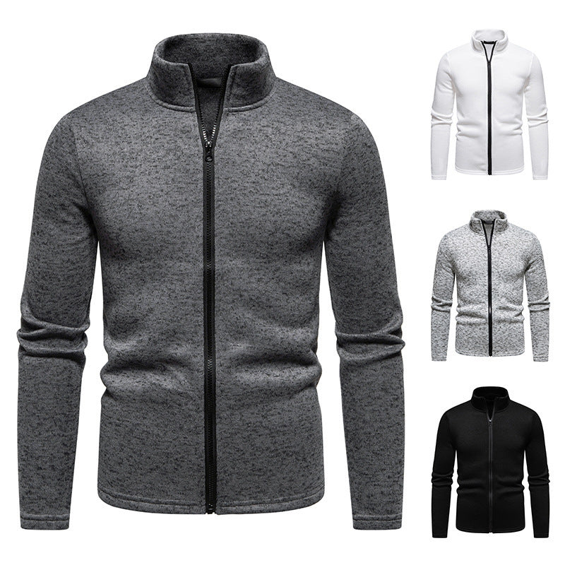 Herren Fleecejacke mit hohem Kragen und durchgehendem Reißverschluss Echoarchiv