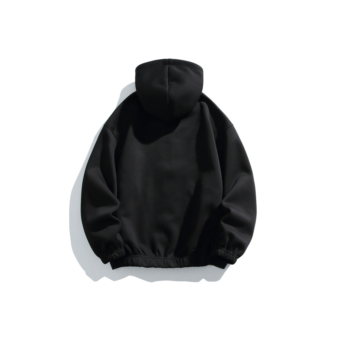 Unisex Kapuzenjacke mit durchgehendem Reißverschluss, strukturierter Neopren‑Optik und Kugelfalten-Details Echoarchiv