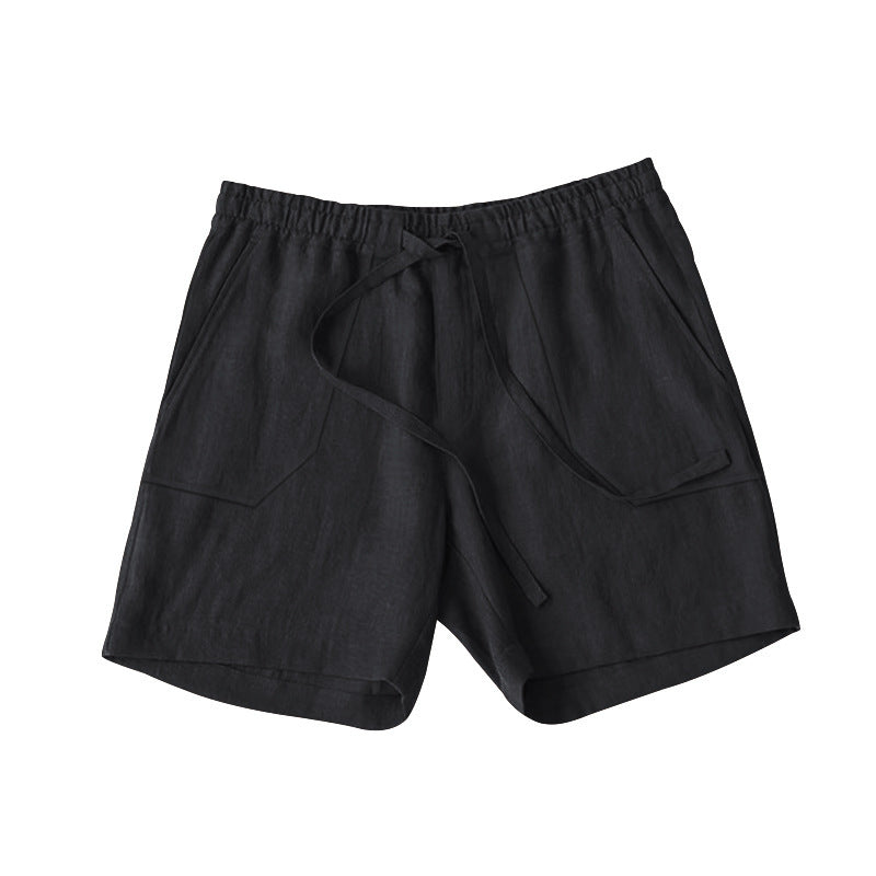 Herren bequeme Leinen-Shorts mit elastischem Bund und praktischen Taschen Echoarchiv