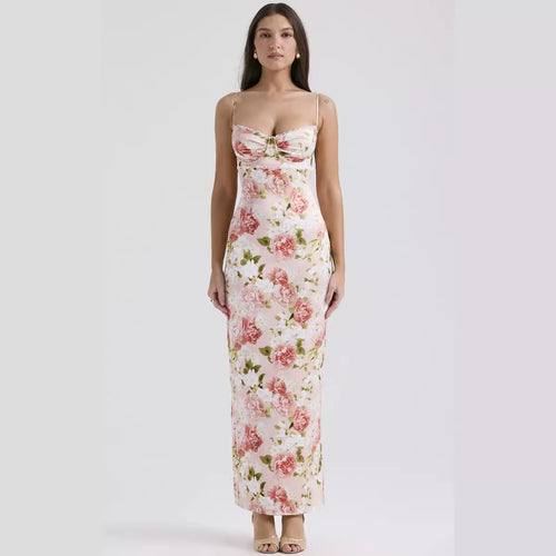 Damen Blumenkleid mit tailliertem Oberteil und schwingendem Saum Echo Archiv