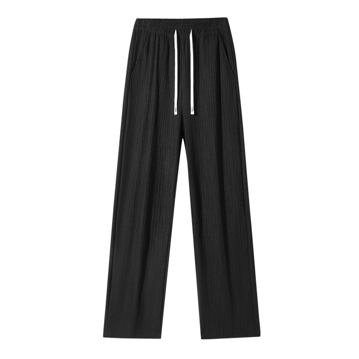 Damen weite Leinenoptik-Hose mit elastischem Bund, Tunnelzug & Seitentaschen Echoarchiv