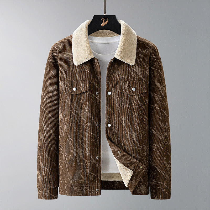 Herren Gemusterte Cordjacke Echo Archiv