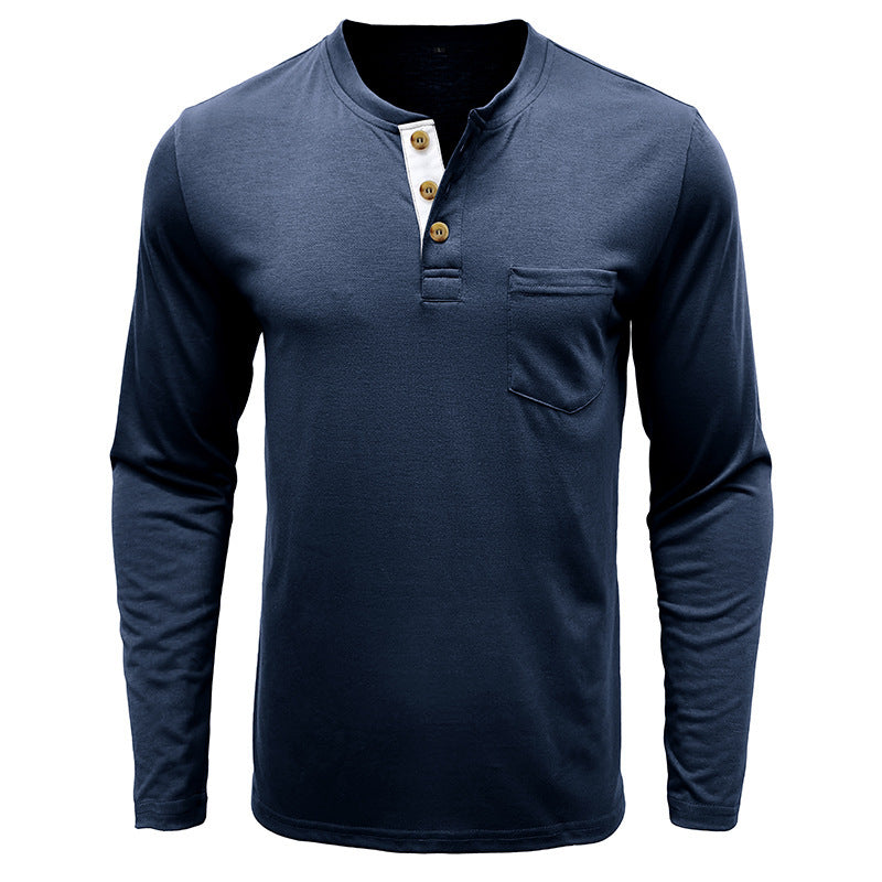 Herren Langarmshirt mit Knopfleiste Echoarchiv