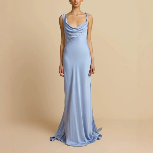 Damen Elegantes Maxikleid mit drapierten Details Echo Archiv