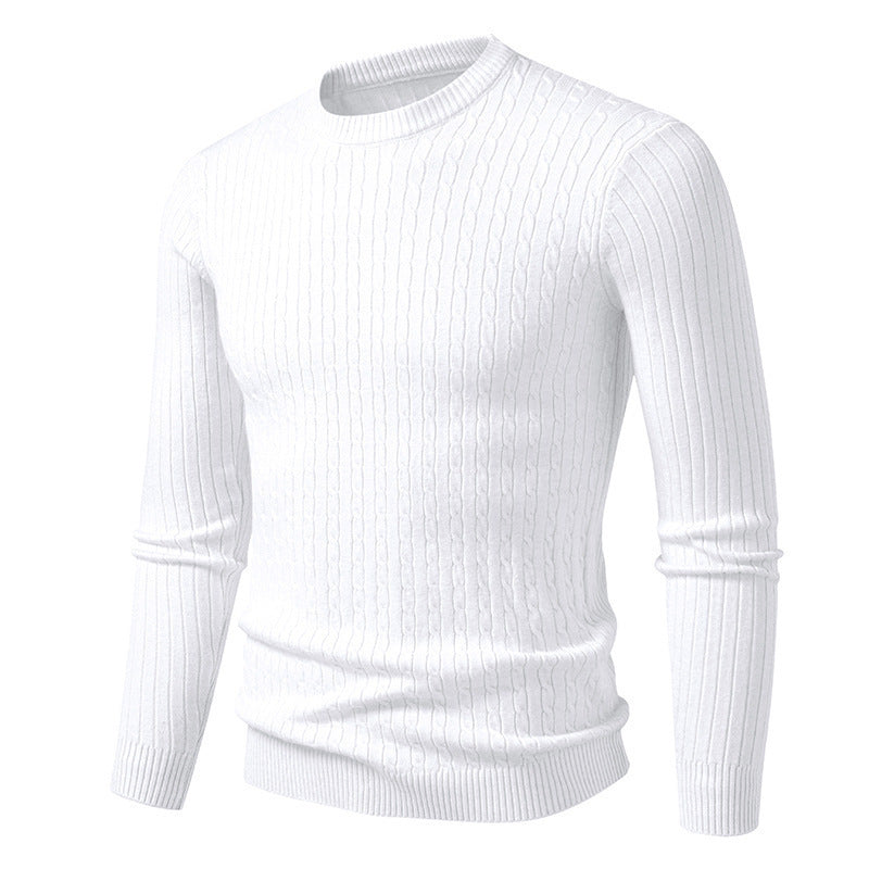 Herren modischer Strickpullover mit strukturiertem Zopfdesign Echoarchiv