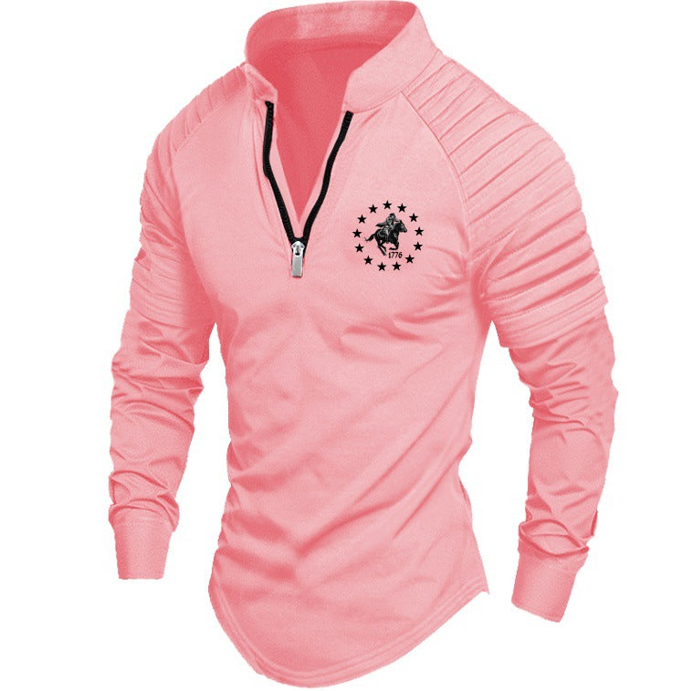 Herren Sportlicher Pullover mit halbem Reißverschluss Echoarchiv