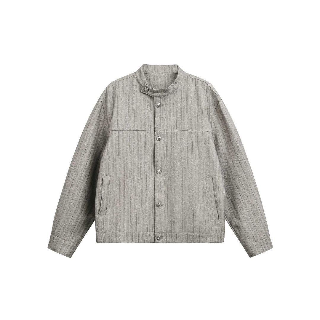 Unisex Oversize-Blouson im Workwear‑Stil mit Stehkragen und Knopfleiste Echoarchiv