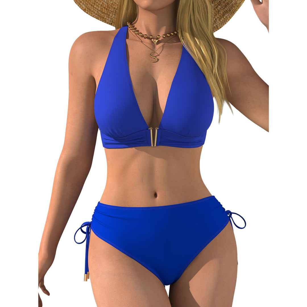 Damen Bikini-Set mit tiefem V-Ausschnitt und regulierbarem Seitenband Echo Archiv