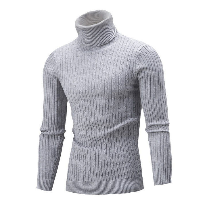 Herren kuscheliger Rollkragenpullover aus hochwertigem Strickmaterial Echoarchiv