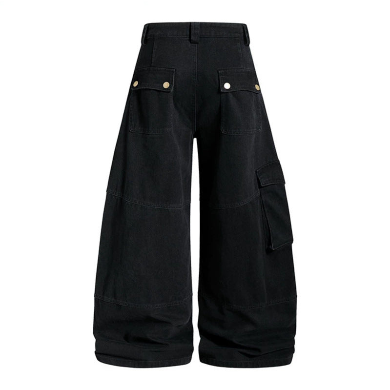 Damen Hochgeschnittene Baggy-Culotte mit Multi-Cargo-Taschen Echoarchiv