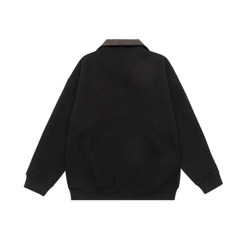 Unisex Oversize-Zipjacke mit Cordkragen und eingearbeiteten Eingrifftaschen Echoarchiv