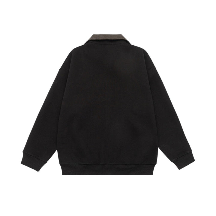 Unisex Oversize-Zipjacke mit Cordkragen und eingearbeiteten Eingrifftaschen Echoarchiv