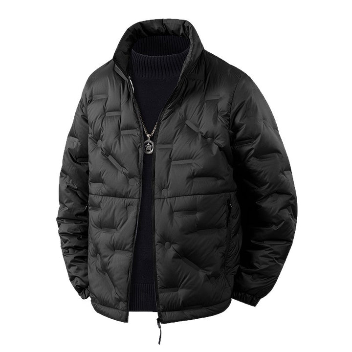Herren Leichte gesteppte Thermojacke mit Stehkragen und Reißverschlusstaschen Echoarchiv