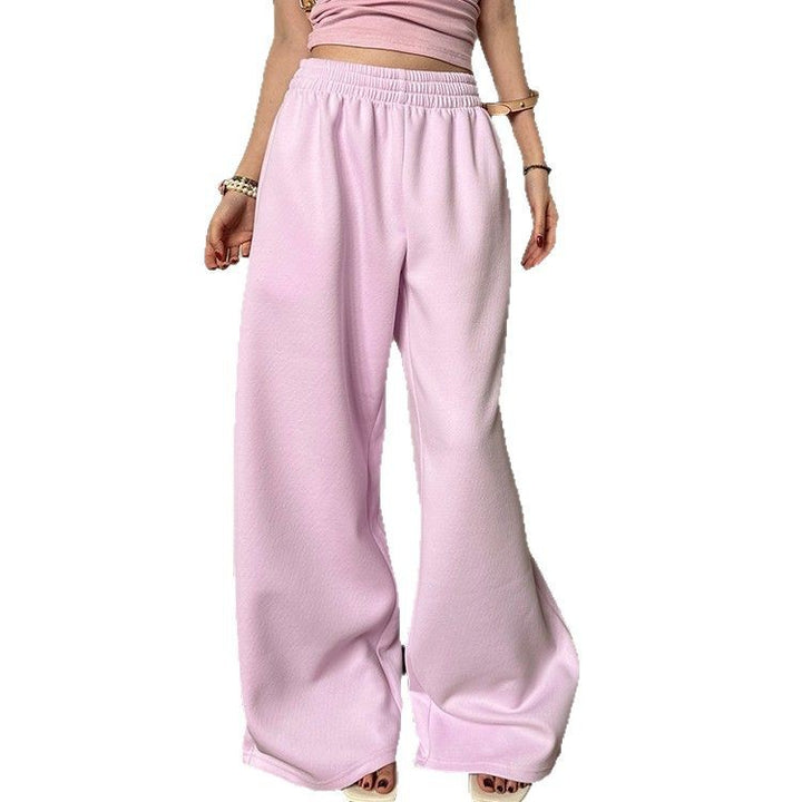 Damen weite Loungehose mit elastischem Bund, seitlichen Eingrifftaschen und fließendem Bein – Avélisse
