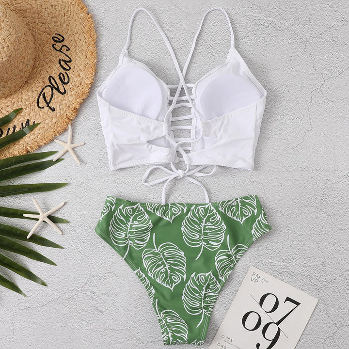 Damen Bikini-Set mit verspieltem Rüschendesign und hoch geschnittenen Höschen Echo Archiv