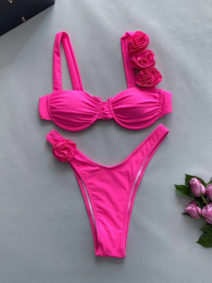 Damen Bikini mit dekorativen Blumenakzenten Echo Archiv