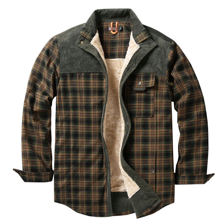 Herren Lässige Flanelljacke mit Teddyfutter Echo Archiv