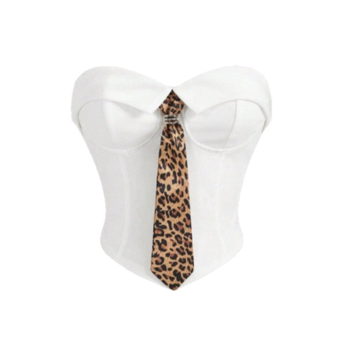 Damen Corsage mit modischem Tiermuster und tailliertem Schnitt Echo Archiv