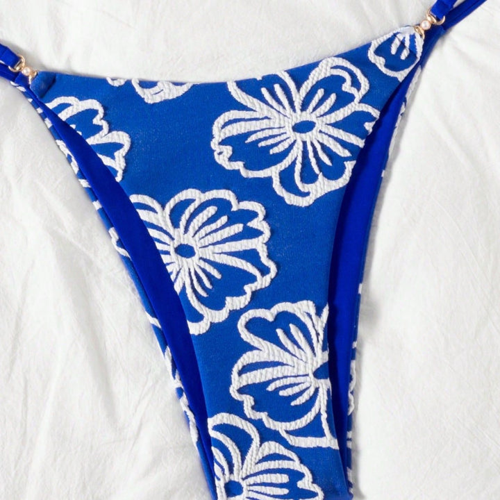 Damen Triangel-Bikini mit floralem Design und verstellbaren Trägern Echo Archiv