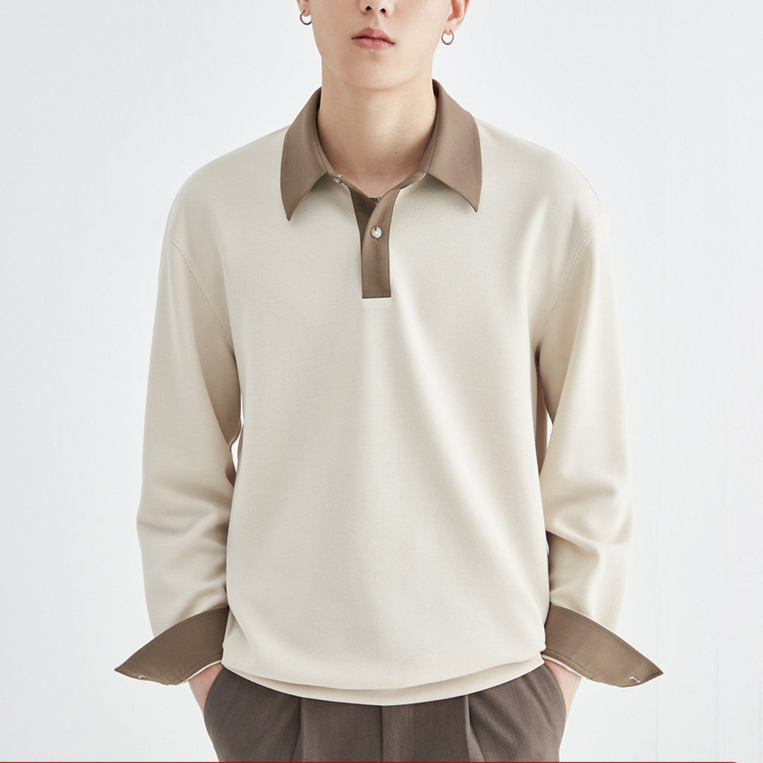 Herren elegantes Poloshirt mit modernem Kragen Echoarchiv