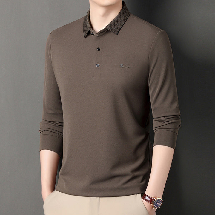 Herren Langarm Poloshirt mit strukturiertem Kragen und funktionalem Design Echoarchiv