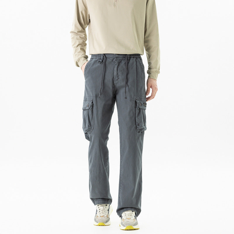 Herren Relaxed-Fit Canvas-Cargohose mit Tunnelzug, Multifach‑Taschen und Utility‑D-Ring Echo Archiv