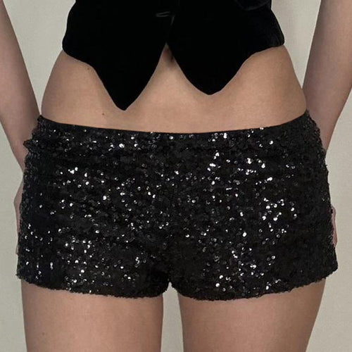 Damen figurbetonte Kunstleder-Shorts mit dekorativen Nieten und seitlichen Taschen Echo Archiv