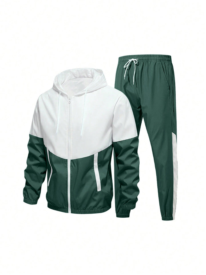 Herren Sportanzug mit atmungsaktiver Jacke und elastischen Jogginghosen Echoarchiv