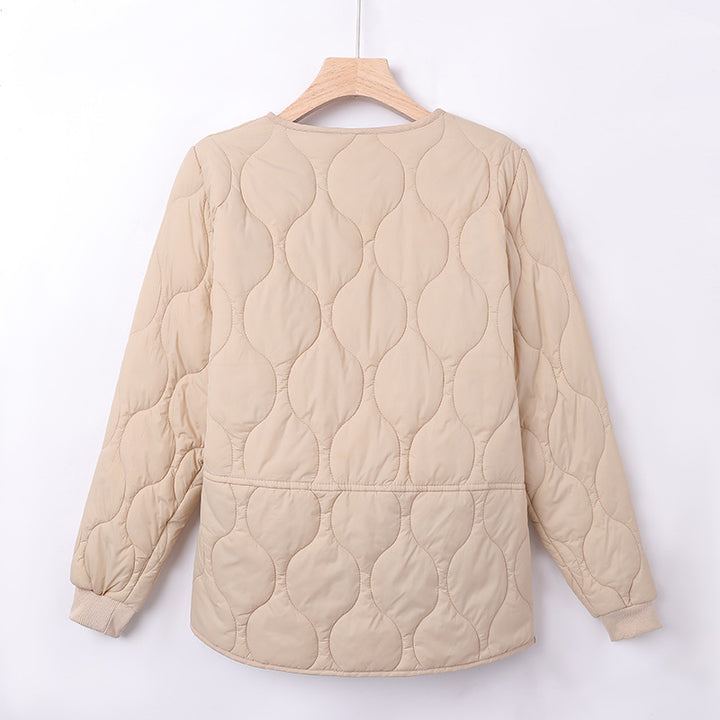 Damen nan gesteppte leichte Steppjacke mit Rundhals, Druckknopfverschluss und Rippbündchen Echo Archiv