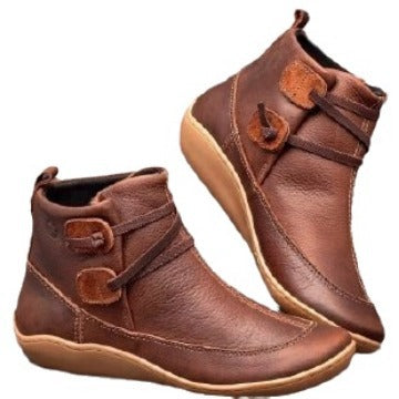 Damen elegante knöchelhohe Komfort-Stiefelette mit doppeltem Riemenverschluss und flexibler Leichtsohle Echo Archiv