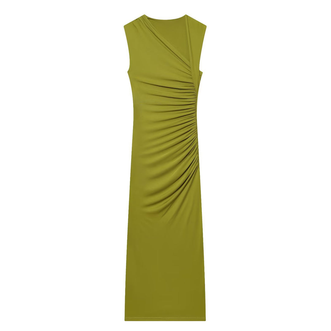 Damen ärmelloses Maxikleid mit raffinierten Rüschendetails und elegantem Schnitt Echo Archiv