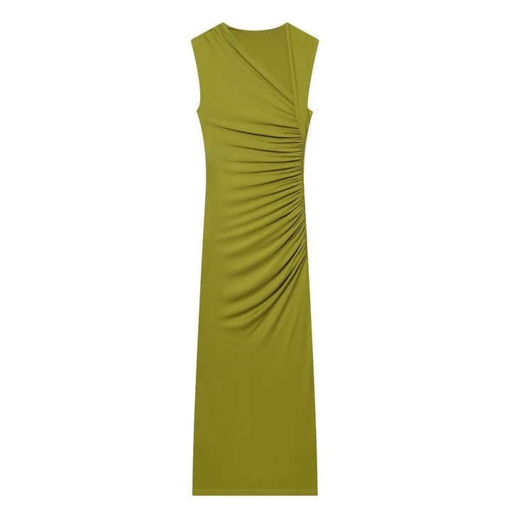 Damen ärmelloses Maxikleid mit raffinierten Rüschendetails und elegantem Schnitt Echo Archiv