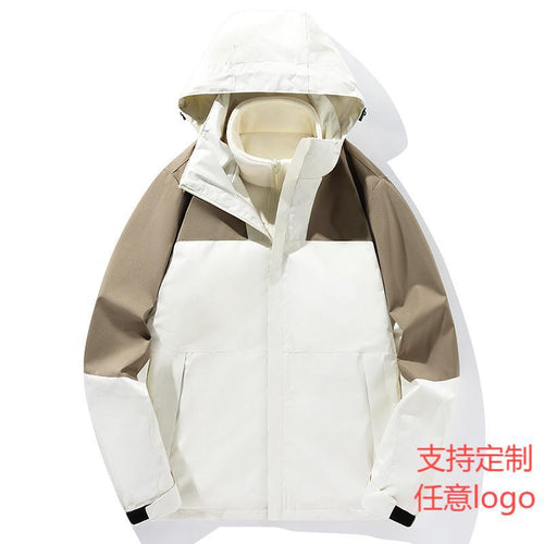 Herren Zwei-Lagen Softshell Trekkingjacke mit fester integrierter Kapuze und fleecegefüttertem Kragen – Taviero