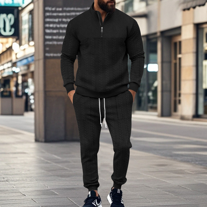 Herren Sportliches Freizeit-Set aus atmungsaktivem Material mit strukturiertem Design Echoarchiv