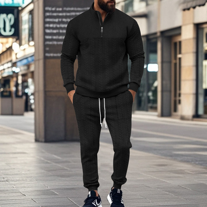 Herren Sportliches Freizeit-Set aus atmungsaktivem Material mit strukturiertem Design Echoarchiv