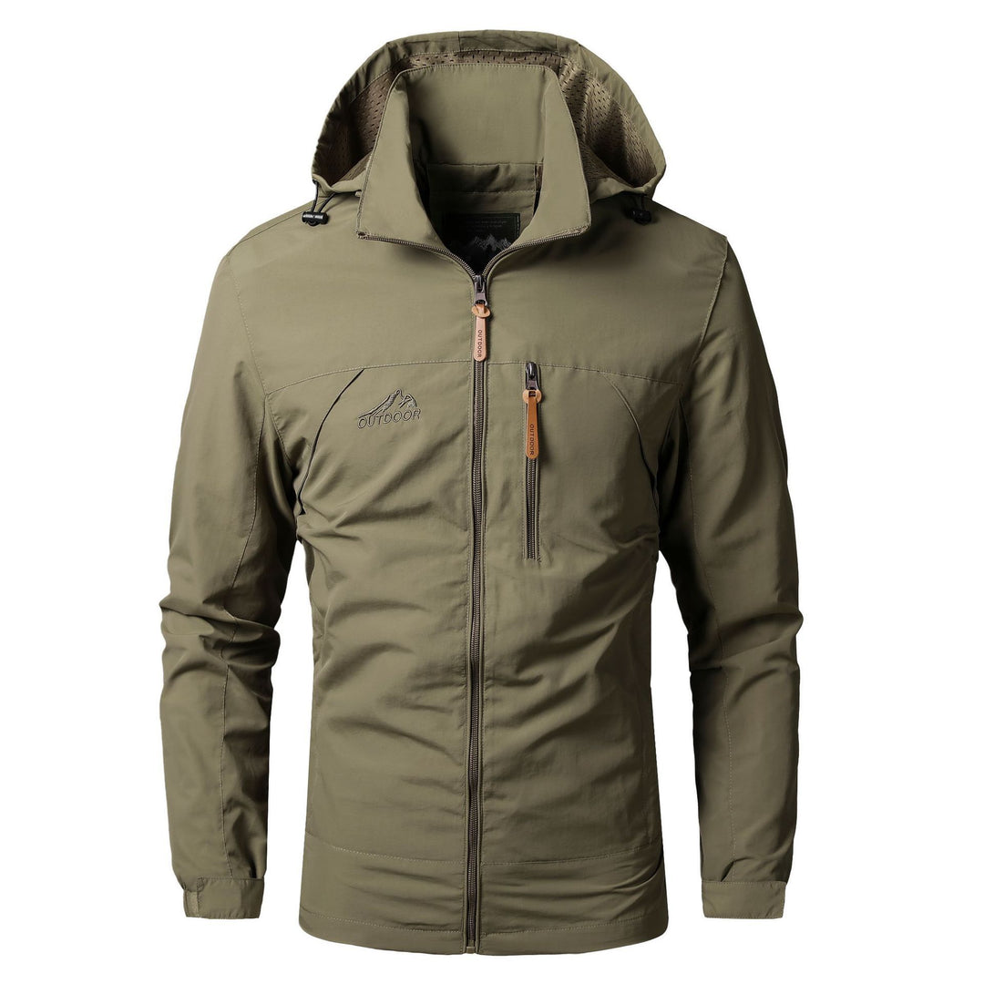 Herren leichte Outdoor-Fieldjacke mit Kapuze, atmungsaktivem Futter und Multifunktions‑Taschen Echoarchiv