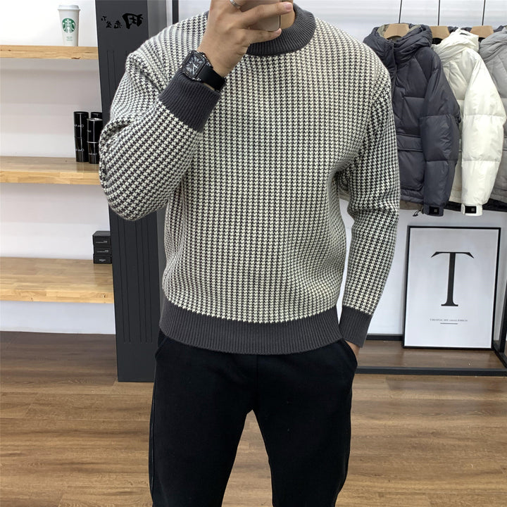 Herren moderner Strickpullover mit strukturiertem Design Echoarchiv
