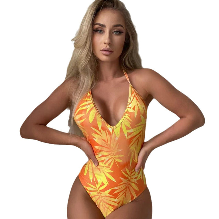 Damen Einteiliger Badeanzug mit floralem Muster Echo Archiv