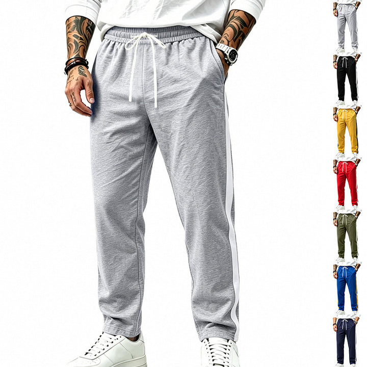 Herren Jogginghose mit seitlichem Kontraststreifen, elastischem Bund und Kordelzug Echoarchiv