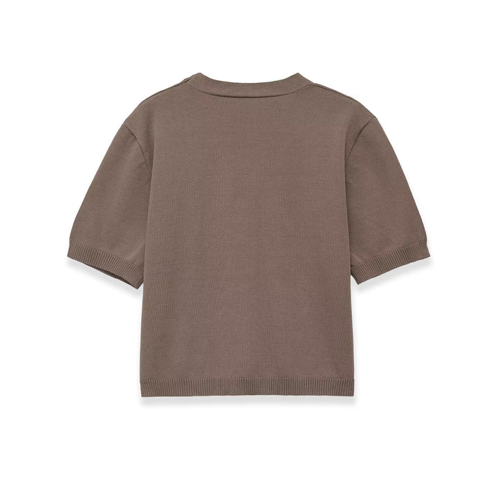 Damen Strickjacke mit V-Ausschnitt und kurzen Ärmeln Echo Archiv