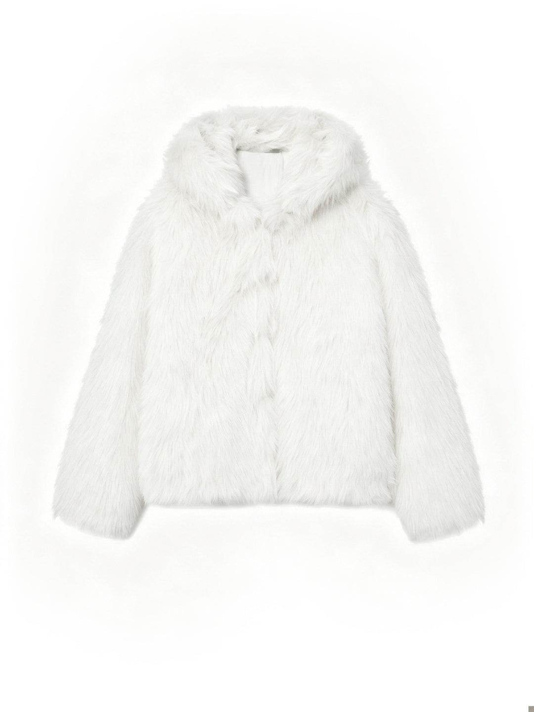 Damen Cropped Kunstpelz‑Jacke mit Kapuze, dichtem Langflor und Boxy‑Silhouette Echo Archiv