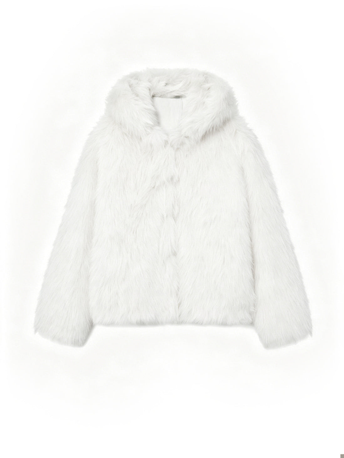Damen Cropped Kunstpelz‑Jacke mit Kapuze, dichtem Langflor und Boxy‑Silhouette Echo Archiv