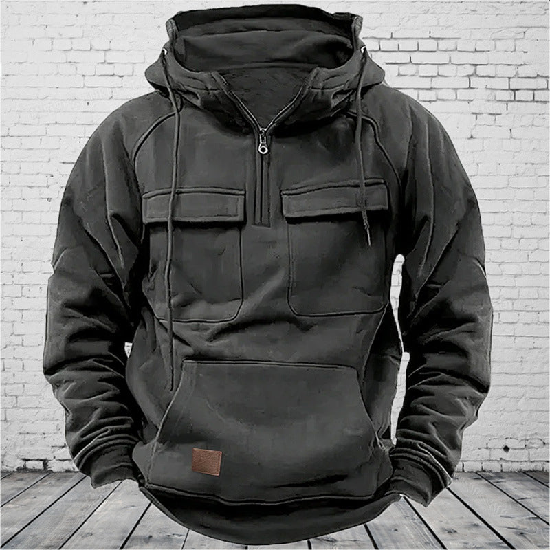 Herren lässiger Kapuzenpullover mit praktischen Taschen und modernem Schnitt Echoarchiv