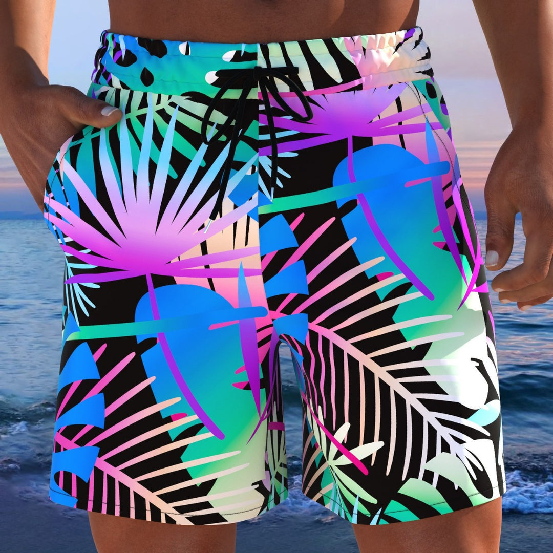 Herren Badeshorts mit animalischem Muster und elastischem Bund Echo Archiv