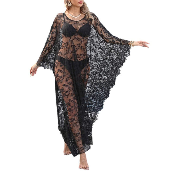 Damen transparenter Häkel-Kaftan Echo Archiv
