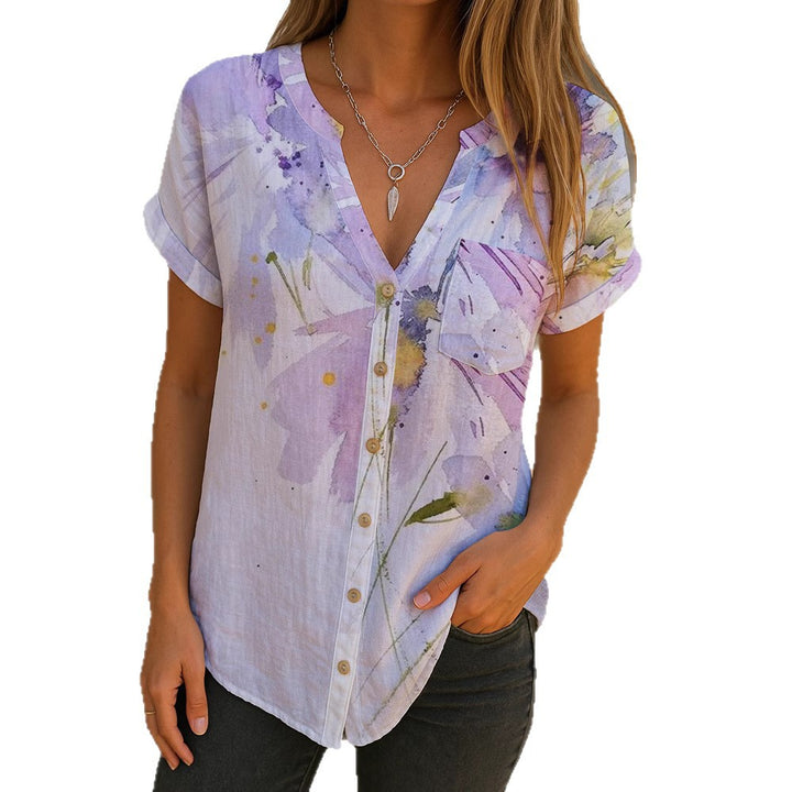 Damen elegante Bluse mit floralem Stickdesign Echo Archiv