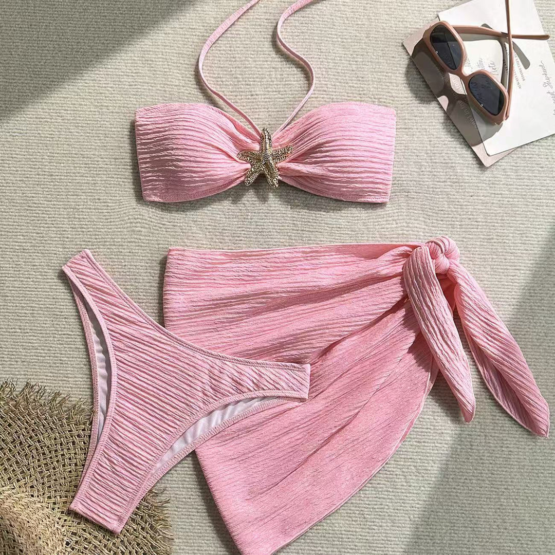 Damen Bandeau-Bikini mit schickem Wickeltuch Echo Archiv