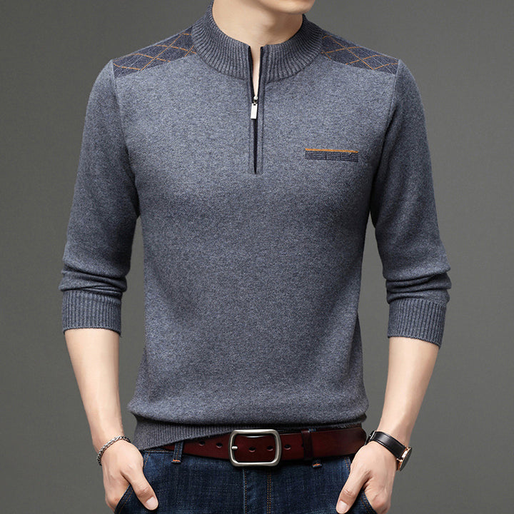 Herren eleganter Halbzip Pullover Echoarchiv