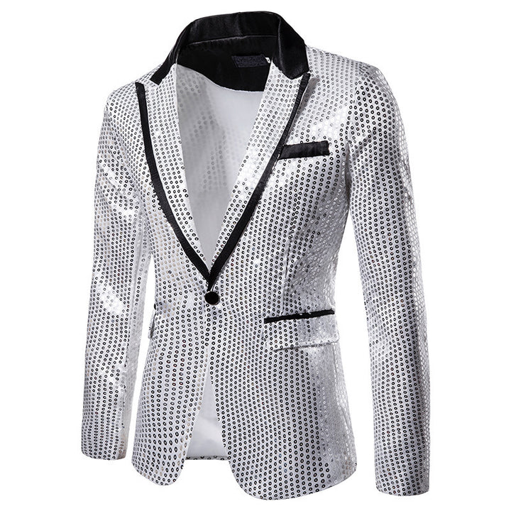 Herren glitzernder Pailletten Blazer Echoarchiv